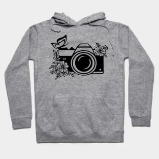 Floral Camera Shirt, Watercolor Shirt, Cameraman Shirt, Gardening Shirt, Watercolor Lover , Camera Lover, Gift For Photo Lover, Floral Shirt Hoodie